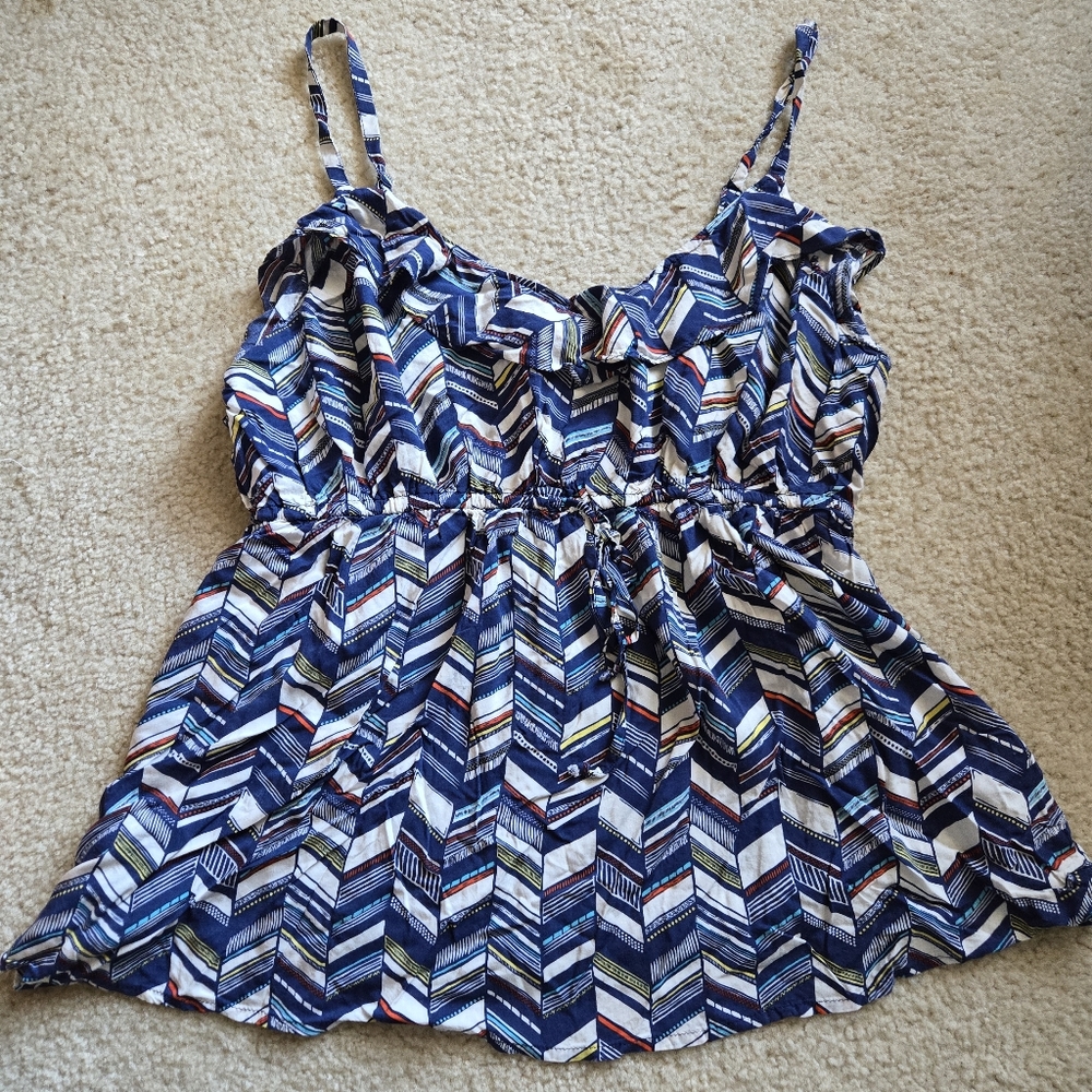 TORRID flowy rayon tank top sleeveless blouse adjustable spaghetti straps 2X XXL